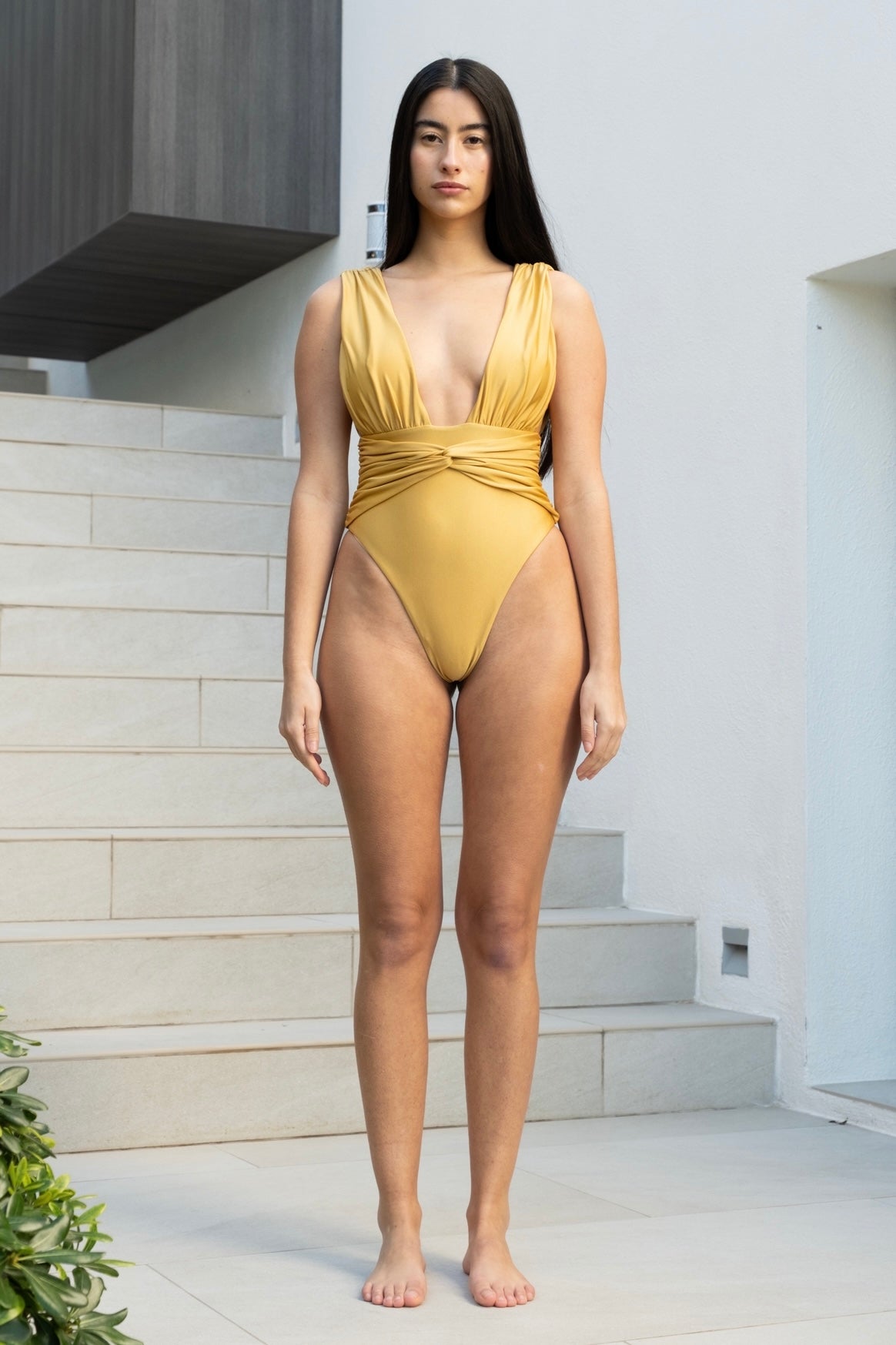 Elegant Gold Swimsuit - Gaia Collection by Besson Barcelona